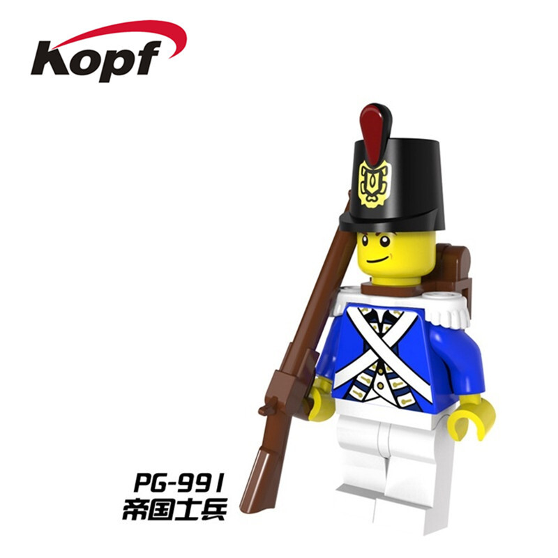 PG8035 PG991 PG992 PG993 PG994 PG995 PG996 PG997 PG998 Imperial Royal Guards With Gun Bricks Action Assemble Building Blocks Collection Toys for children