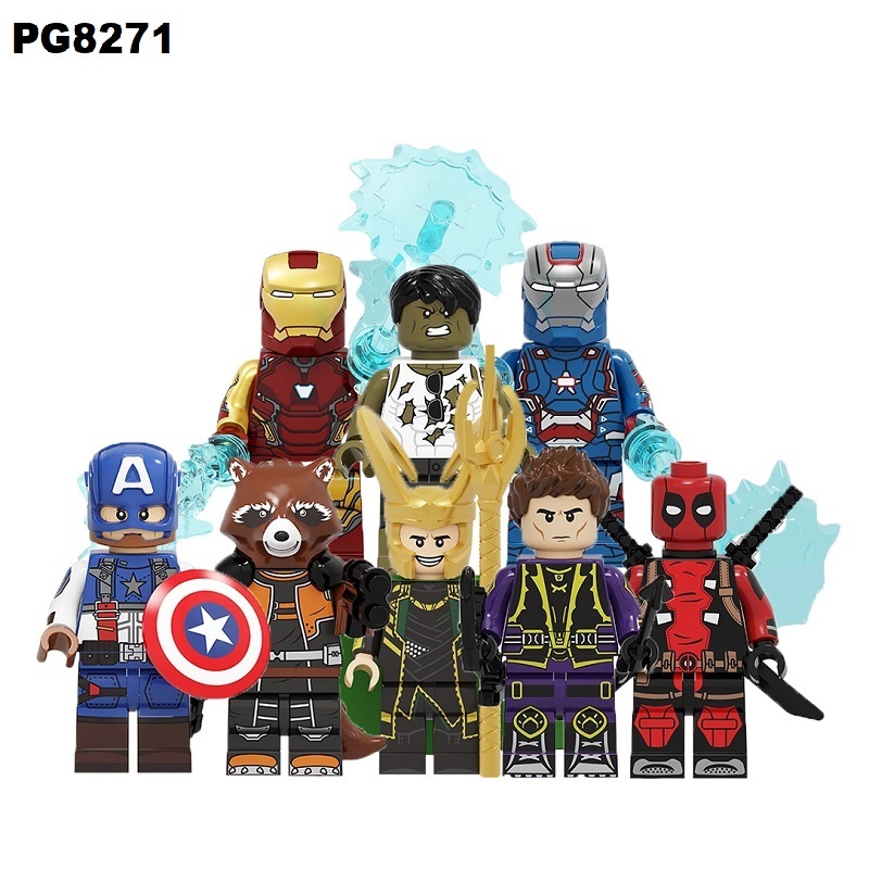 PG2192 PG2193 PG2194 PG2195 PG2196 PG2197 PG2198 PG2199 Super Heroes Brick Building Blocks Iron Man Captain America Deadpool Hawkeye Hulk Rocket Racoon Figures Toys For Children PG8271