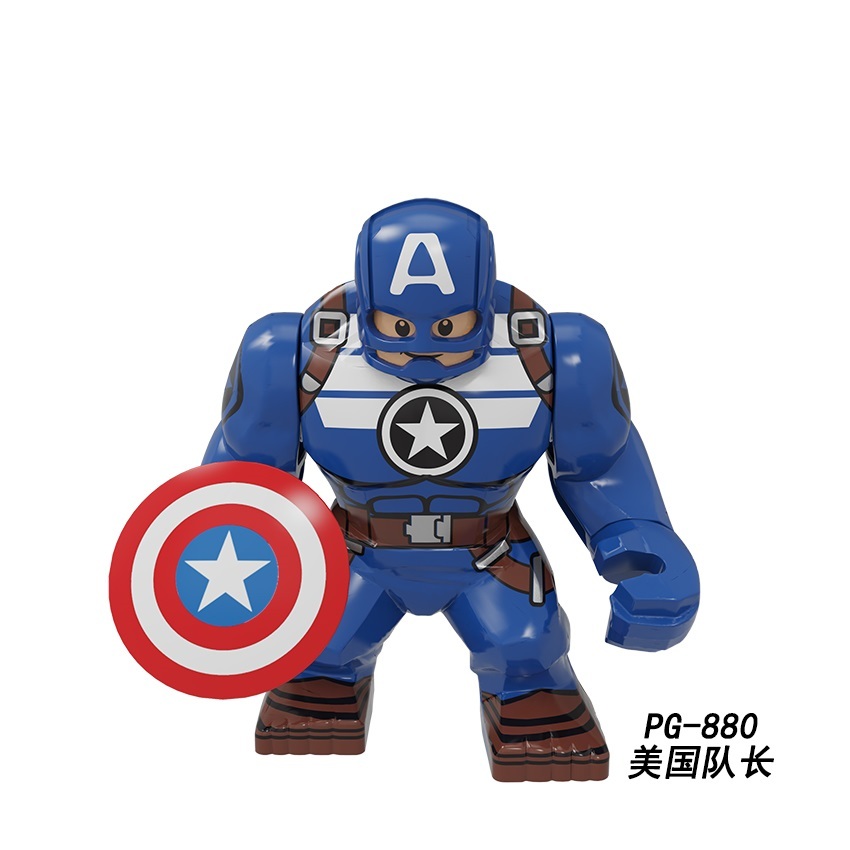 PG878 PG879 PG880 PG881 PG882 PG883 PG884 PG885 Super Heroes Building Blocks Big Models Iron Man Captain America Spiderman Star-Lord Drax Figures Toys Gift For Children PG8263