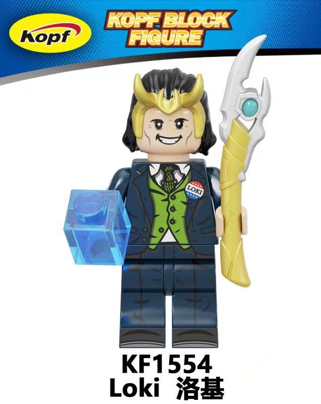 KF1549 KF1550 KF1551 KF1552 KF1553 KF1554 KF1555 KF1556 KF6141 Loki New Famous Movie Series Characters Bricks Building Blocks Action Figures Educational Toys For Children's Gifts