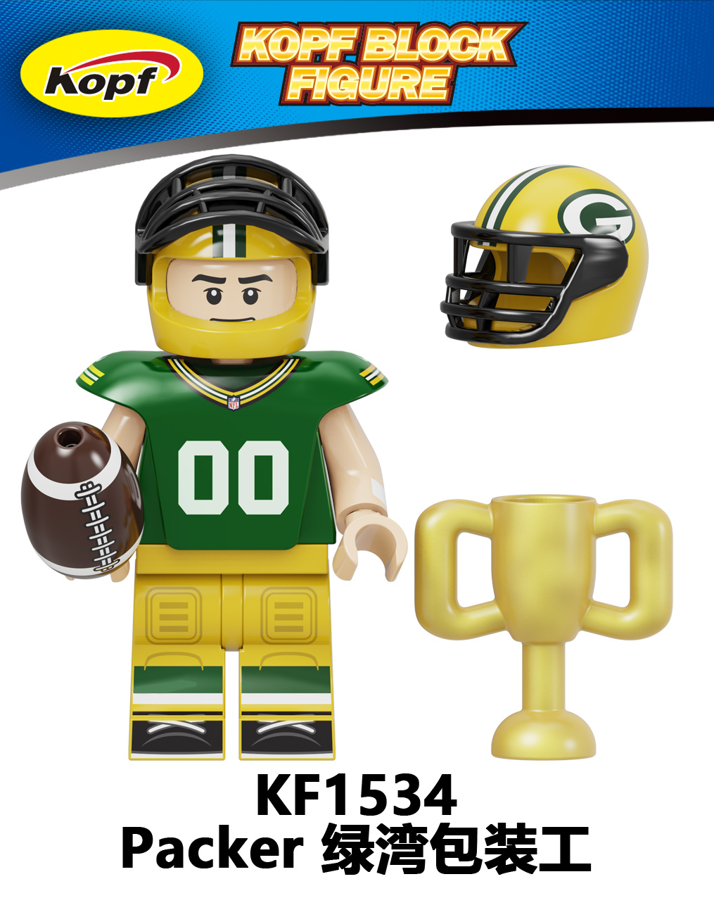 KF6139 KF6128 NFL New National Football League Players Series Bricks Building Blocks Football Figures For Children Toys 