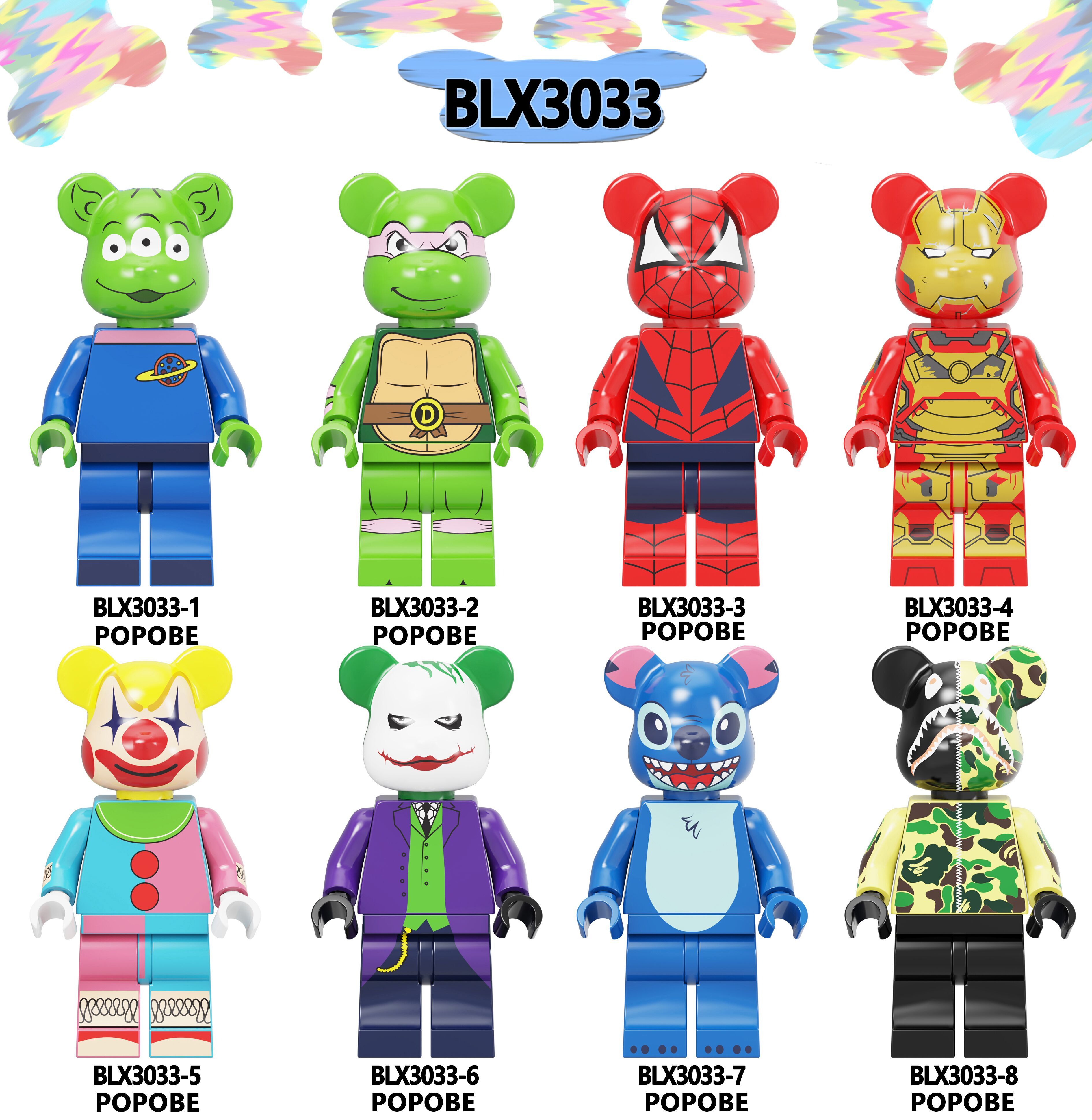BLX3033-1 BLX3033-2 BLX3033-3 BLX3033-4 BLX3033-5 BLX3033-6 BLX3033-7 BLX3033-8 BLX3033 Gloomy Bear Popobe Cartoon Series Characters Toys Building Block for Kids Gifts 