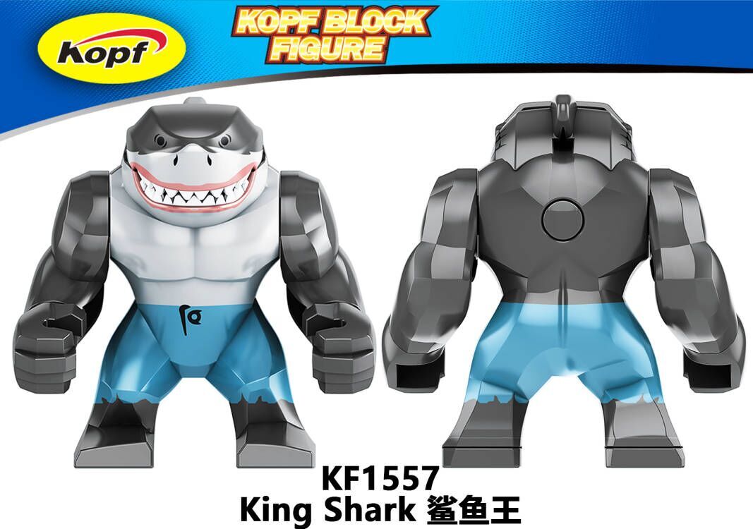 KF1557 KF1558 KF6152 Big King Shark 7CM Movie Series Building Blocks Action Figures Educational Toys For Kids Gifts
