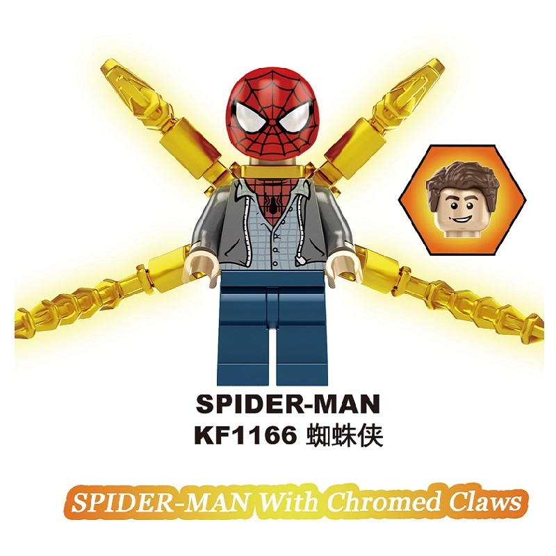 KF1517 KF1518 KF1519 KF1520 KF1521 KF1522 KF1523 KF1524 KF6137 KF6090 Bricks Building Blocks Spider Man Action Figures Educational Toys For Children's Gifts