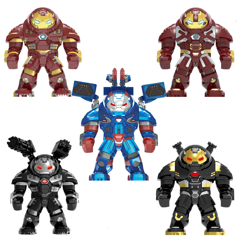 XH 1820 1157 1158 1159 1160 Iron Patriot Hulkbuster Building Blocks Bricks Movie Series Action Educational Toys for Kids Gifts Big Model 