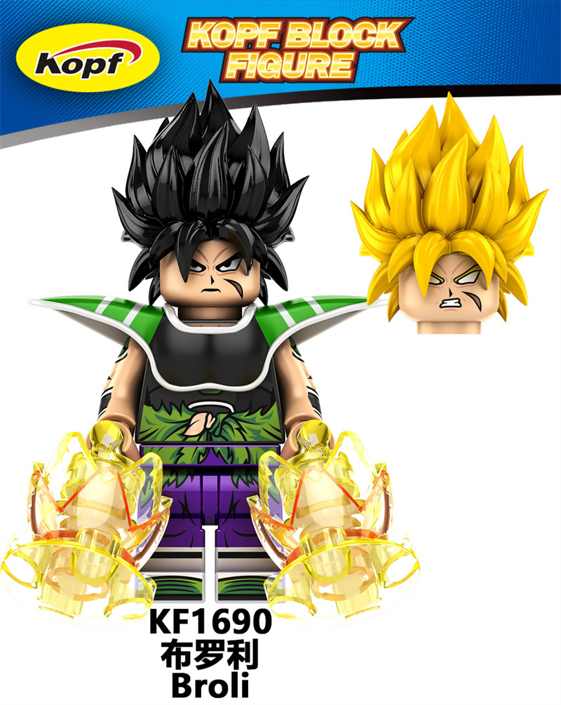 KF6158 KF1685 KF1686 KF1687 KF1688 KF1689 KF1690 KF1691 KF1692 Dragon Ball Son Goku Vegeta Broli Piccolo Gamma  Movie Series Building Blocks Action Figures Educational Toys For Kids Gifts
