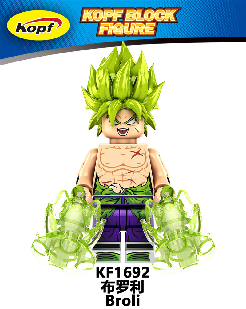 KF6158 KF1685 KF1686 KF1687 KF1688 KF1689 KF1690 KF1691 KF1692 Dragon Ball Son Goku Vegeta Broli Piccolo Gamma  Movie Series Building Blocks Action Figures Educational Toys For Kids Gifts