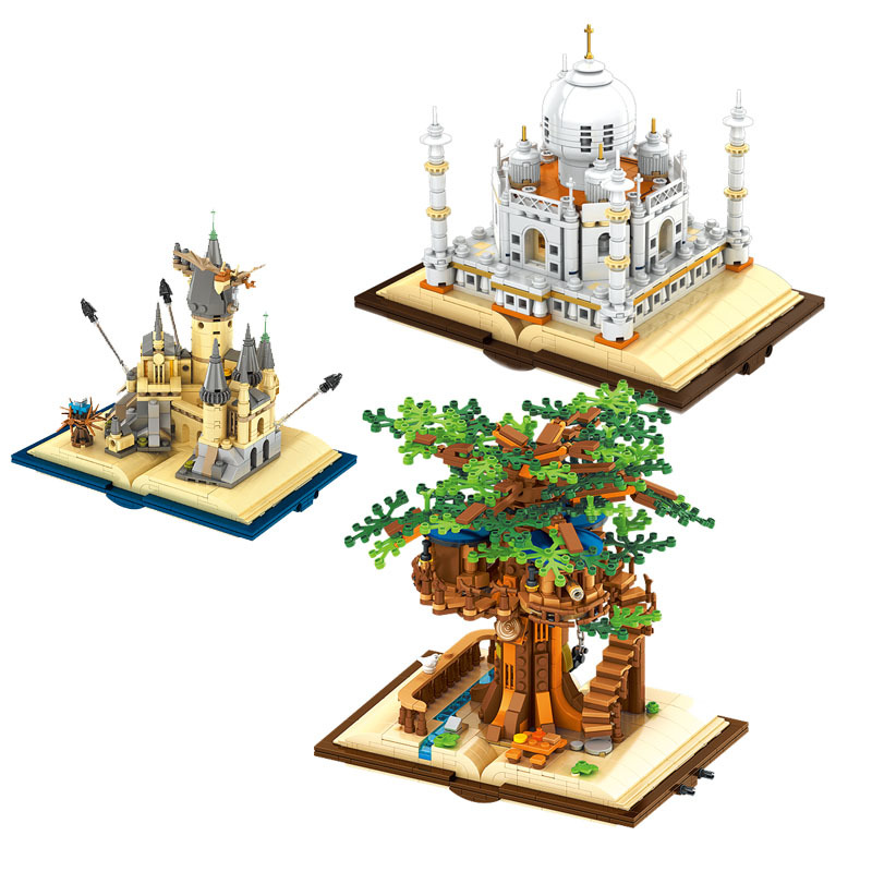 13010 13012 13013  Big Set Magic Castle Magic Taj Mahal Tree House Building Blocks Action Figures Educational Toys For Kids Gifts