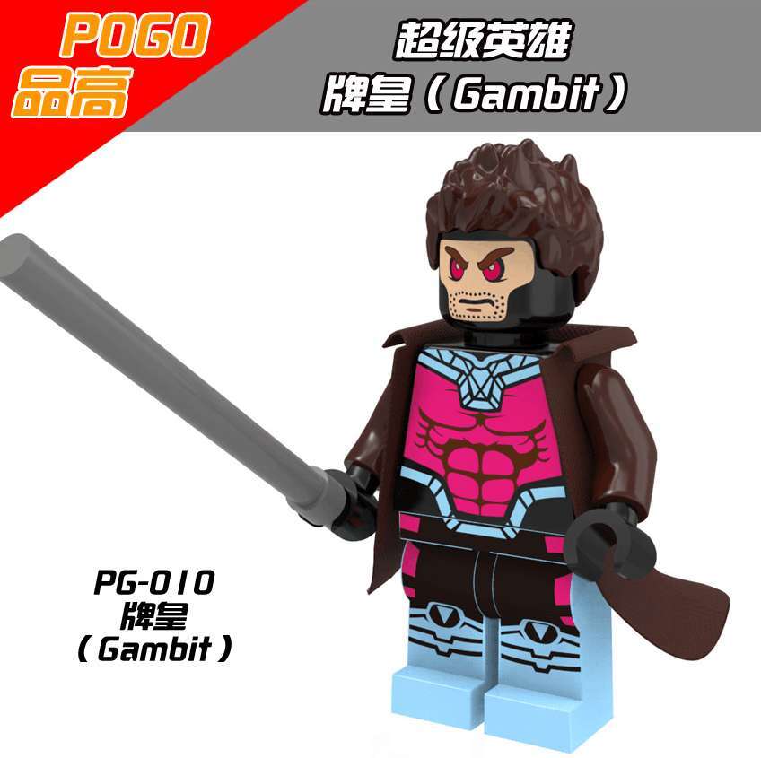 PG010 Gambit Marvel Superheroes Game Series Character Building Blocks Action Figures Educational Toys For Kids Gifts