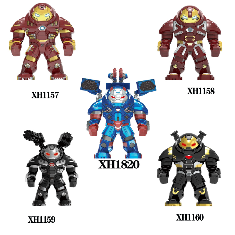 XH 1821 1822 1820 1157 1158 1159 1160 Super Heroes Series Mini Building Blocks Hulkbuster Action Figures Educational Toys For Kids Gifts