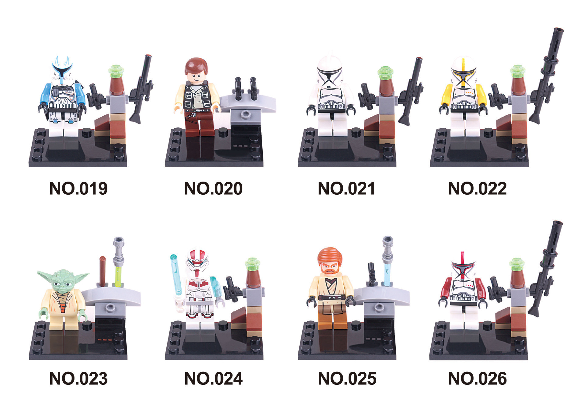 XH019 020 021 022 023 024 025 026 140 011 056 190 Star Wars Mini Building Blocks Bricks Action Figures Educational Toys For Children's Gifts