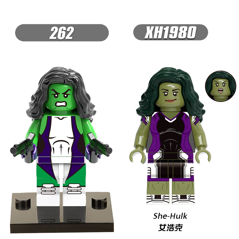 XH262 XH1980 She-Hulk Mini Building Blocks Bricks Super Heroes Action Figures Educational Toys For Kids Gifts