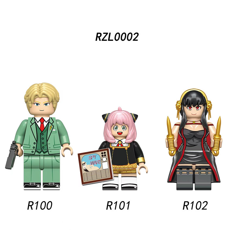 R100 R101 R102 RZL0002 SPY x FAMILY Anime Series Building Blocks Bricks Action Figures Educational Toys For Kids Gifts
