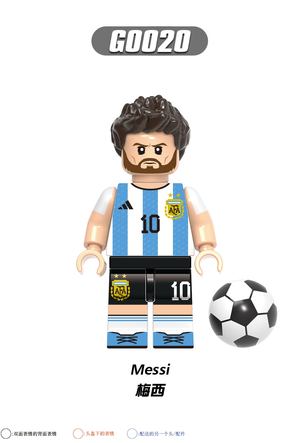 G0103 G0017 G0018 G0019 G0020 G0021 G0022 G0023 G0024 World Cup Football Players Building Blocks Ronaldo Benzema Bale Messi Kroos De Bruyne  Action Figures Educational Toys For Kids Gifts