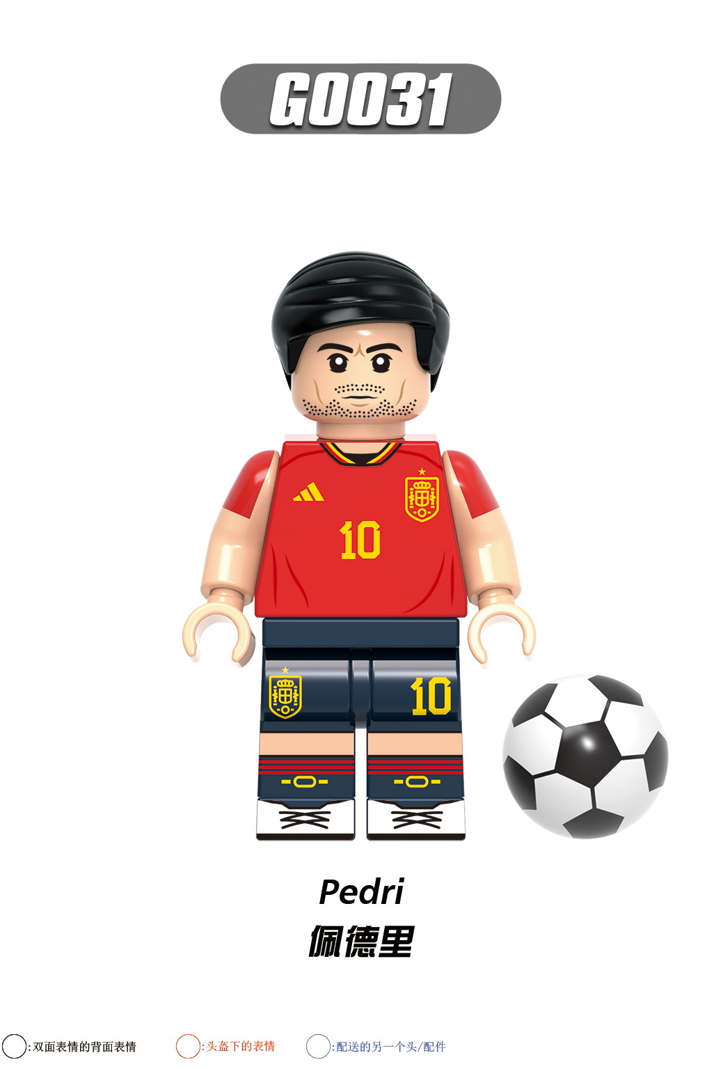 G0103 G0104 KT1003 World Cup Football Players Building Blocks Ronaldo Benzema Bale Messi Kroos De Bruyne Eriksen Action Figures Educational Toys For Kids Gifts