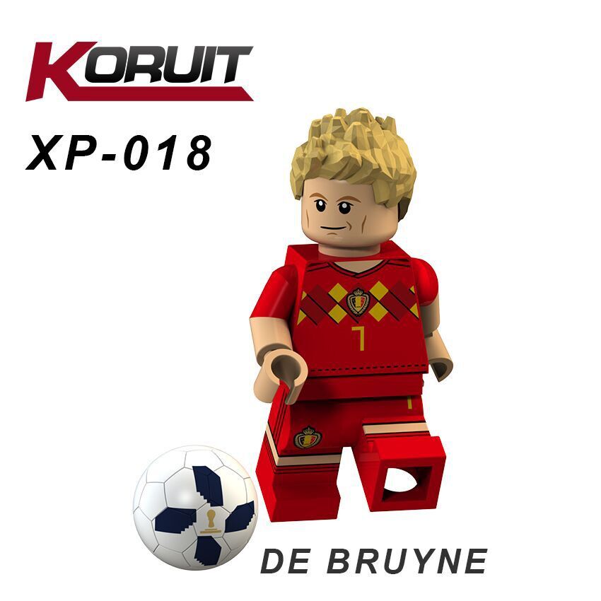 G0103 G0104 KT1003 World Cup Football Players Building Blocks Ronaldo Benzema Bale Messi Kroos De Bruyne Eriksen Action Figures Educational Toys For Kids Gifts