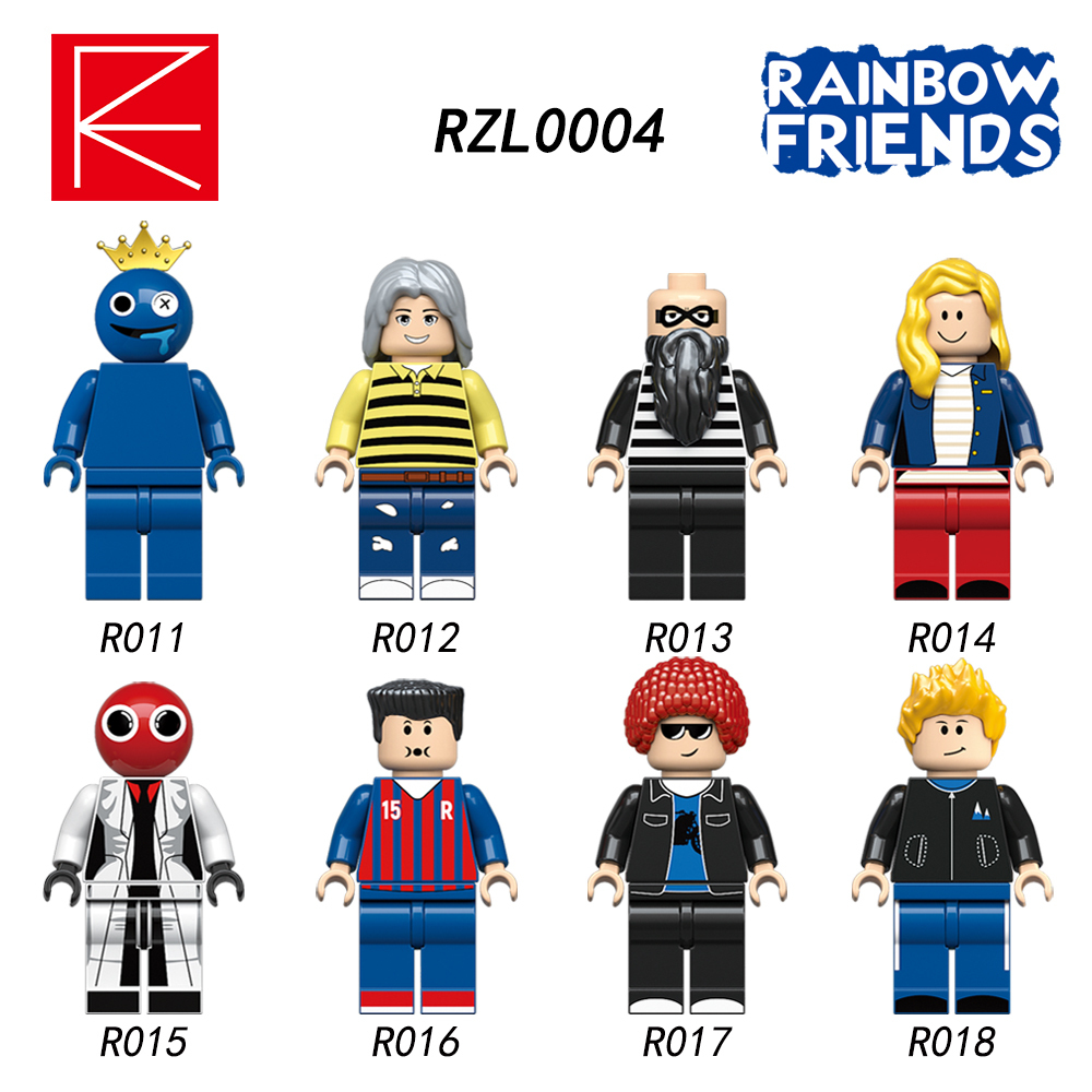 RZL0004 RZL0005 ROBLOX Rainbow Friends Building Blocks Game Series Action Figures Educational Toys For Kids Set Sale