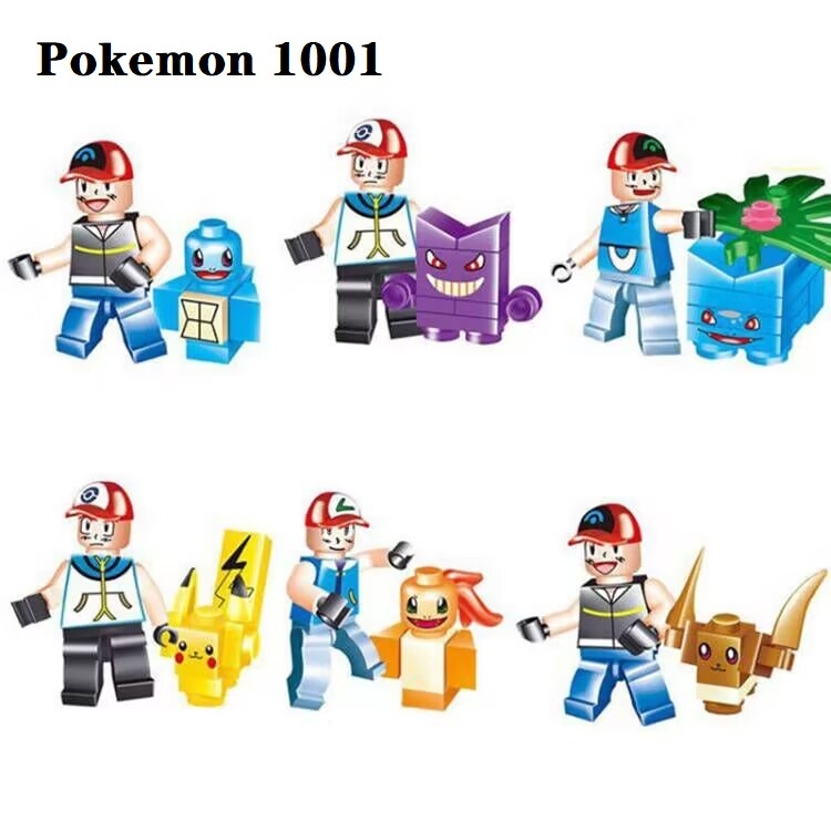 Pokemon 1001 1002 KSZ314 Japanese Anime Game Series Building Blocks Book Action Figures Educational Collection Toys For Kids Set Sale 