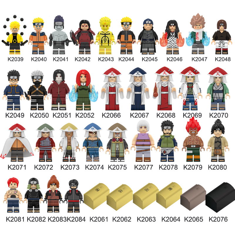 K2039 K2040 K2041 K2042 K2043 K2044 KDL806 Bricks Building Blocks Naruto  Action Figures Educational Toys For Children's Gifts