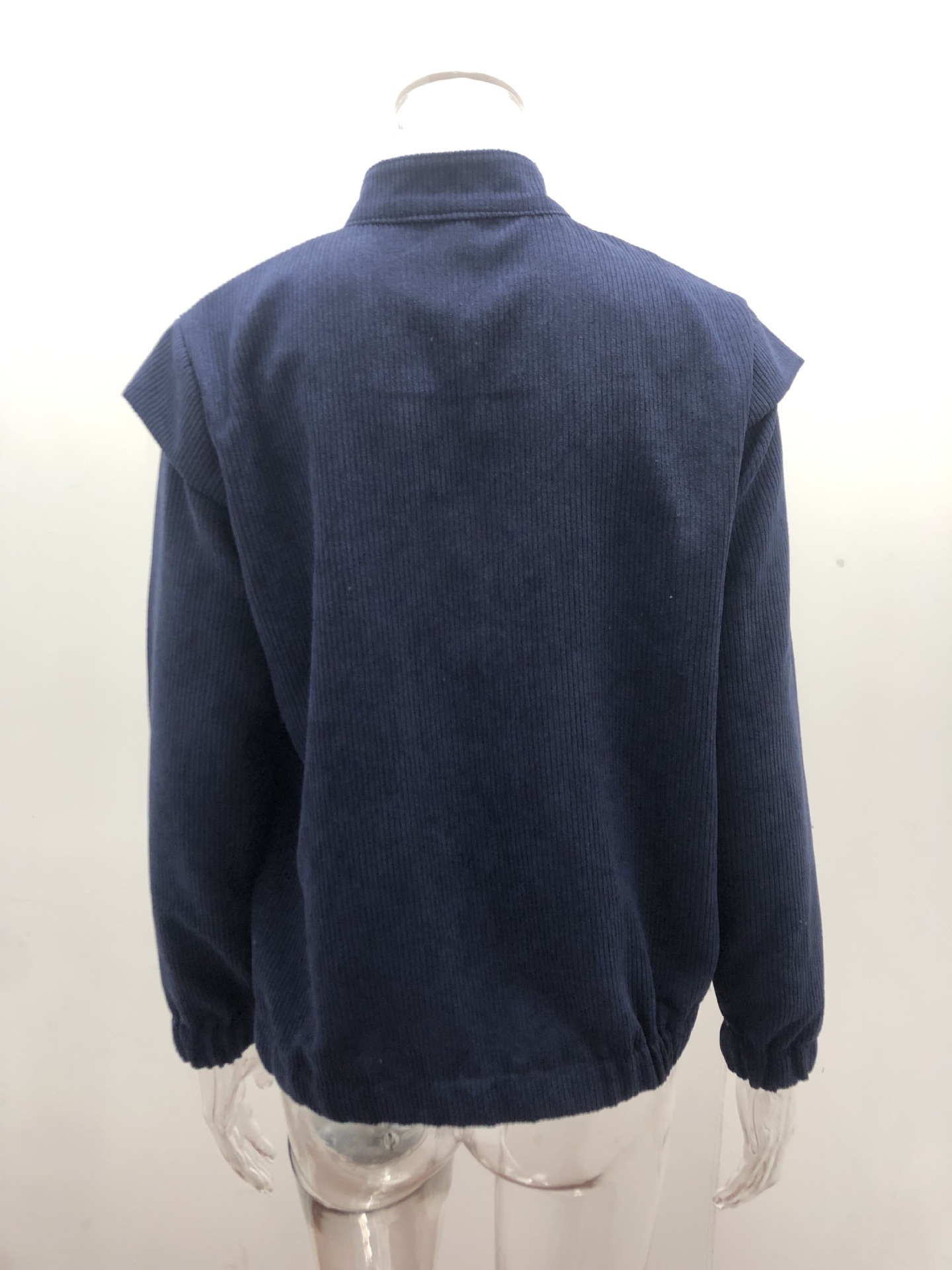 2021 Simple Solid Color Cardigan Casual Loose Long Sleeve Lapel Coat C03668