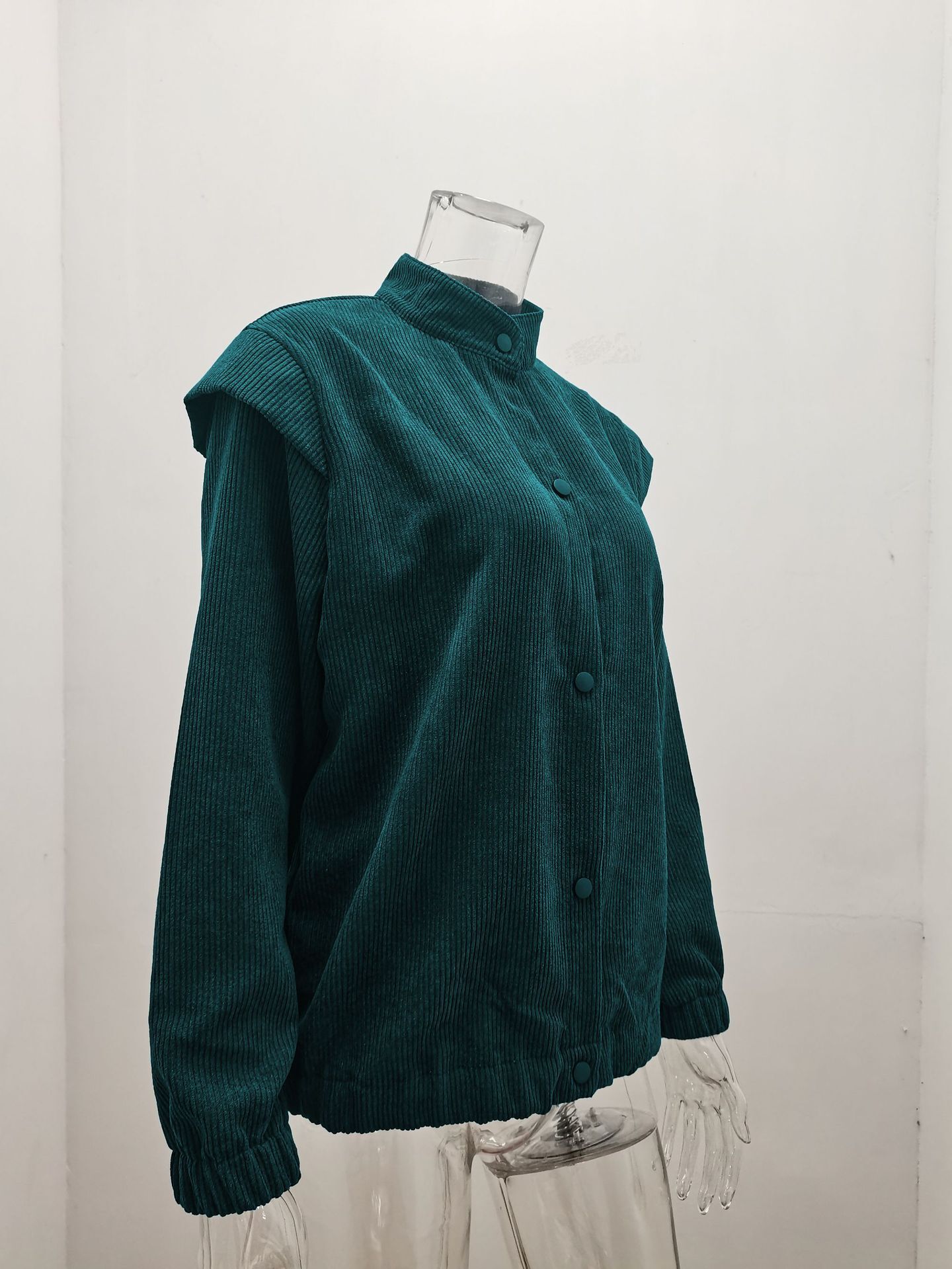 2021 Simple Solid Color Cardigan Casual Loose Long Sleeve Lapel Coat C03668