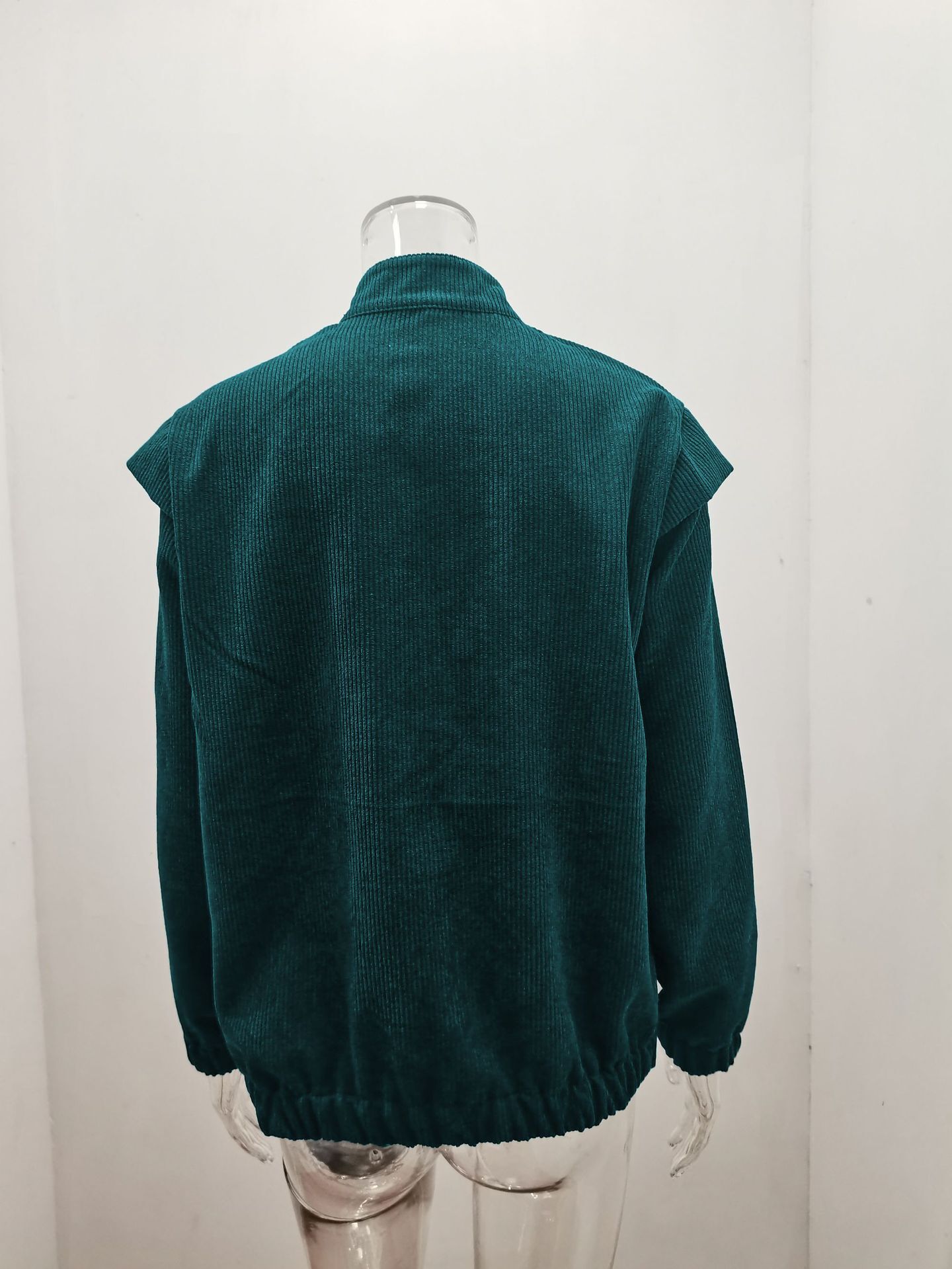 2021 Simple Solid Color Cardigan Casual Loose Long Sleeve Lapel Coat C03668