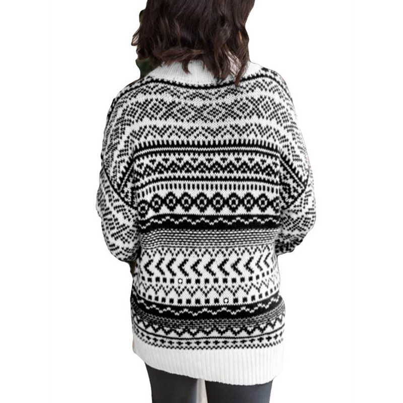 2021 Christmas Casual Loose Round Neck Wool Sweater Dress C03676
