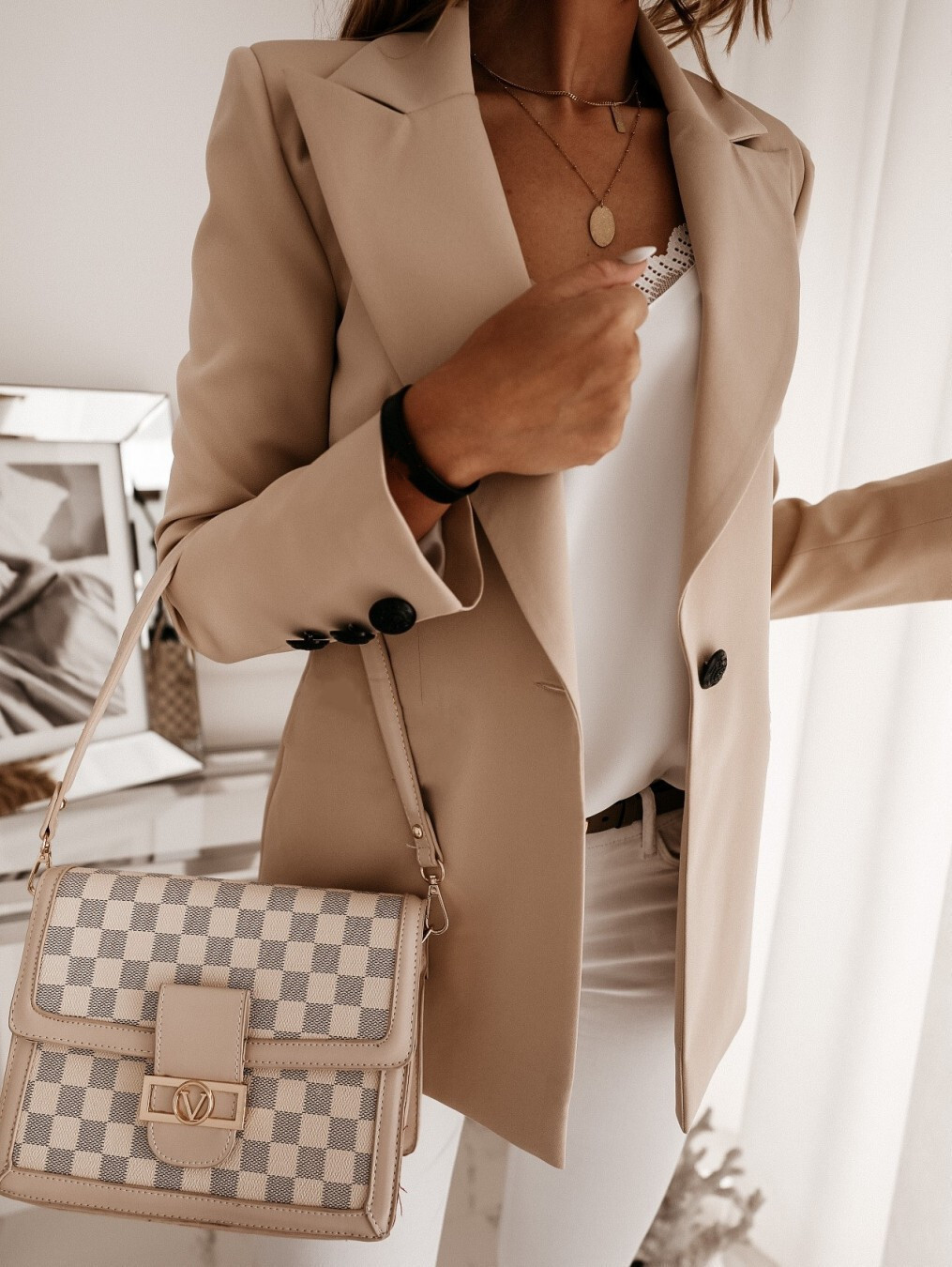 New Autumn and Winter Long Sleeve Solid Color Suit Collar Button Suit Small Coat Cardigan C03602