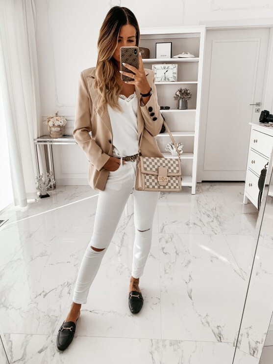 New Autumn and Winter Long Sleeve Solid Color Suit Collar Button Suit Small Coat Cardigan C03602
