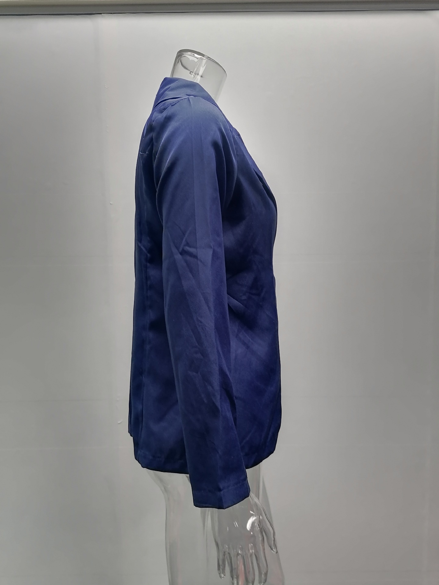 New Autumn and Winter Long Sleeve Solid Color Suit Collar Button Suit Small Coat Cardigan C03602