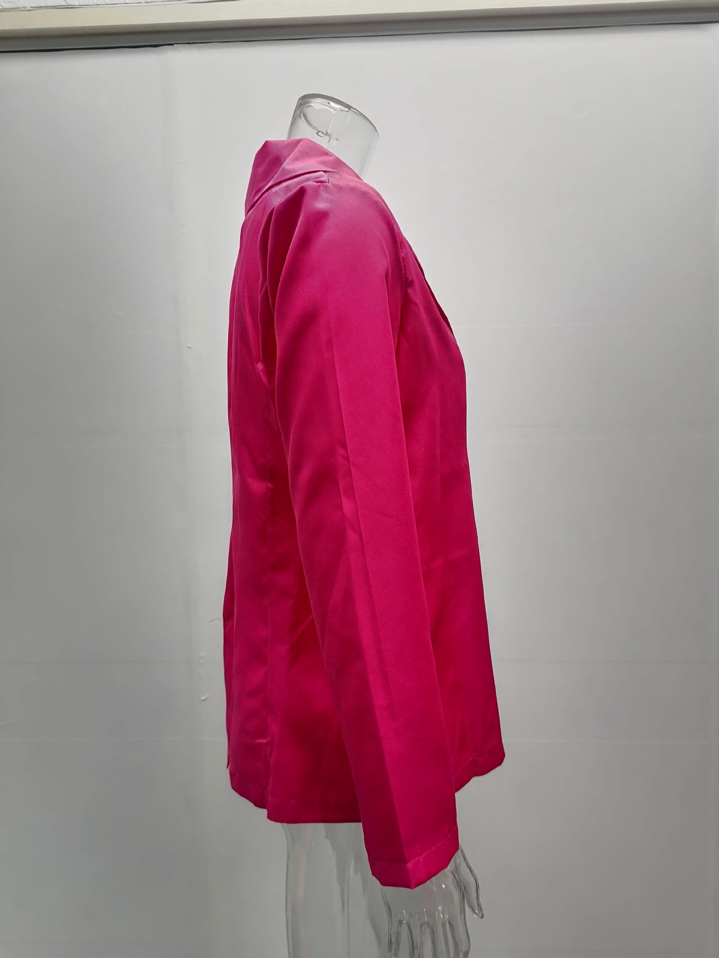 New Autumn and Winter Long Sleeve Solid Color Suit Collar Button Suit Small Coat Cardigan C03602