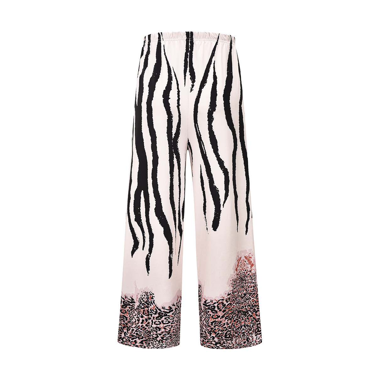 Unlimon 2021 Hot Selling Personalized Fashion Zebra Print High Waist Wide Leg Pants D01516