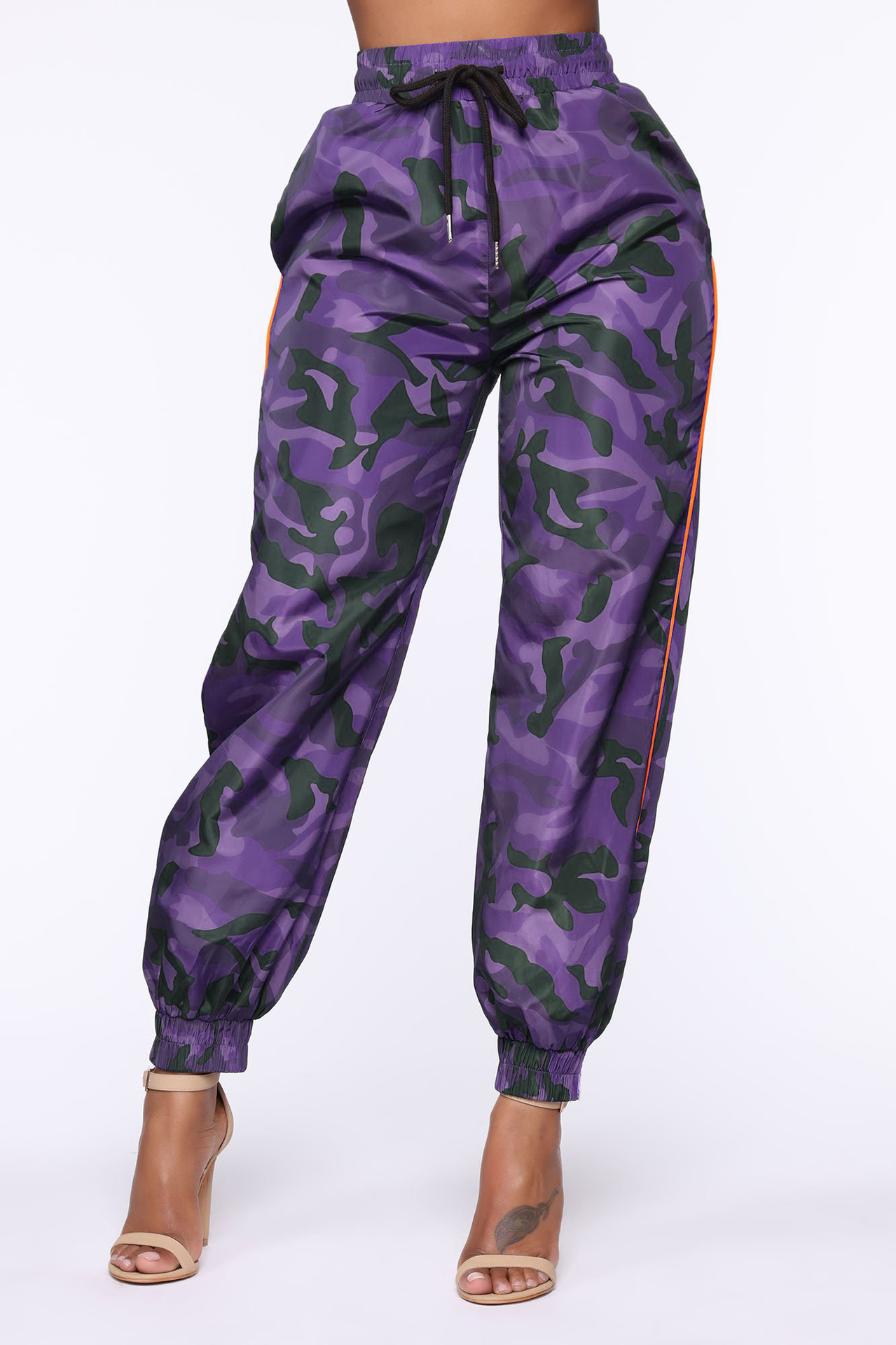 Unlimon New Pop Fashion Camouflage Elastic Waist Tricolor Harlan Women's Casual Pants D01512
