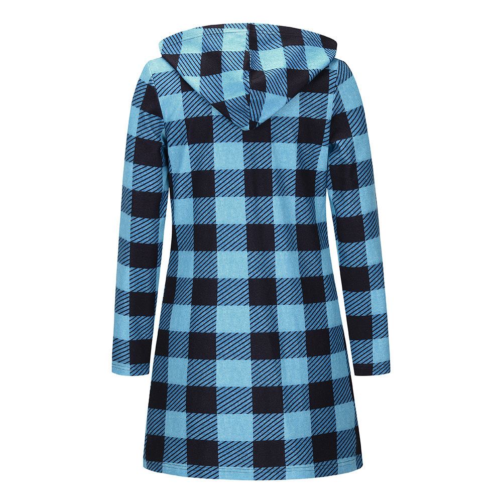 Unlimon Fashion Casual Plaid Shirt Coat New Autumn And Winter 2021 Women's Long Sleeve Single Breasted Shirt C03723