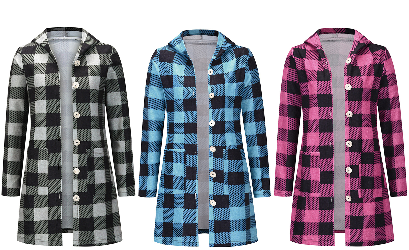 Unlimon Fashion Casual Plaid Shirt Coat New Autumn And Winter 2021 Women's Long Sleeve Single Breasted Shirt C03723
