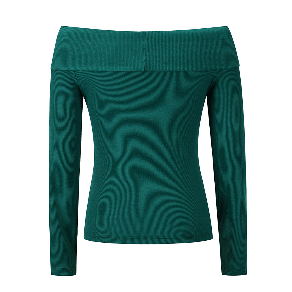 Unlimon 2021 Early Fall New Sexy Double V-neck T-shirt Short Long Sleeve Bottomed Shirt Top C03720