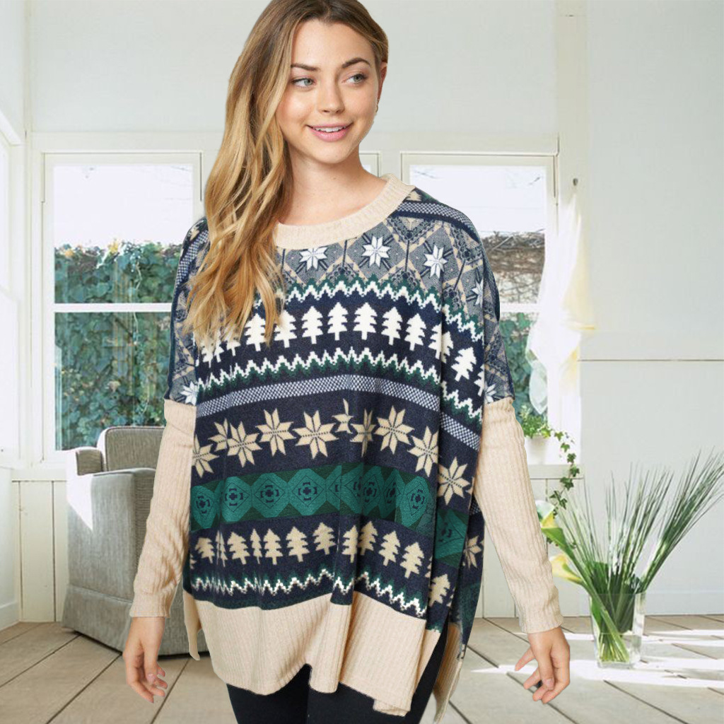 Unlimon Plush Cloak Shawl Coat 2021 Autumn Winter New Casual Loose Women's Coat C03717