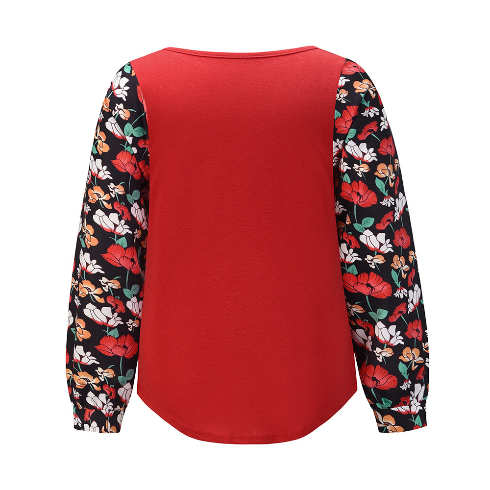 Unlimon Bottomed Pullover Women's Spring And Autumn Winter Round Neck Thin Top 2021 New Foreign Style Floral Sweater Top C03716