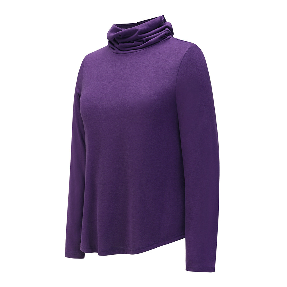 Unlimon Large Women's Bottoming Shirt Half High Neck Slim Long Sleeve Inner Top Women's T-shirt 2021 Autumn Winter New C03714