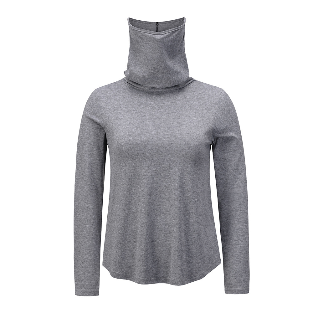 Unlimon Large Women's Bottoming Shirt Half High Neck Slim Long Sleeve Inner Top Women's T-shirt 2021 Autumn Winter New C03714