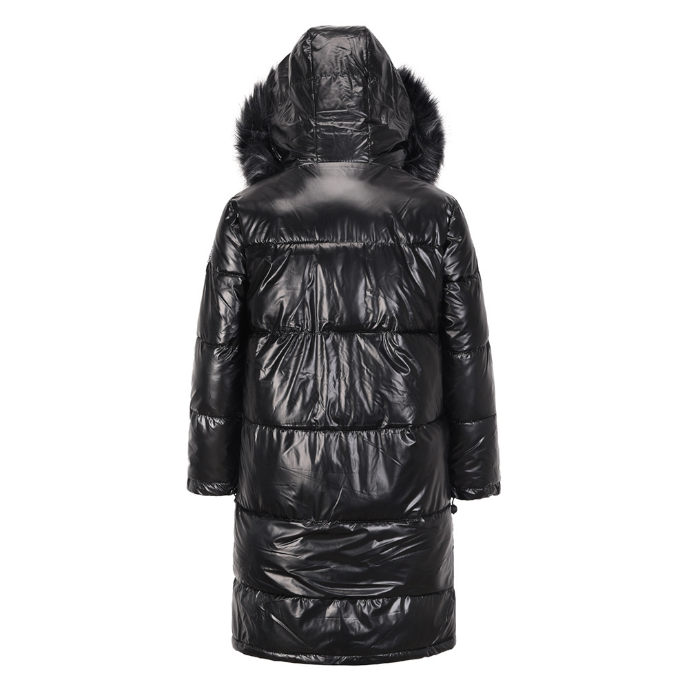 Unlimon Women's Cotton Clothes 2021 New Winter Bright Coat Medium Long Thickened Cotton Coat C05005