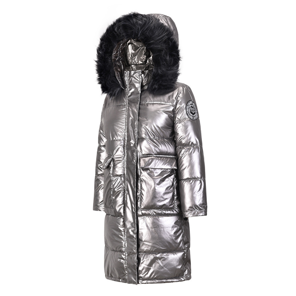 Unlimon Women's Cotton Clothes 2021 New Winter Bright Coat Medium Long Thickened Cotton Coat C05005