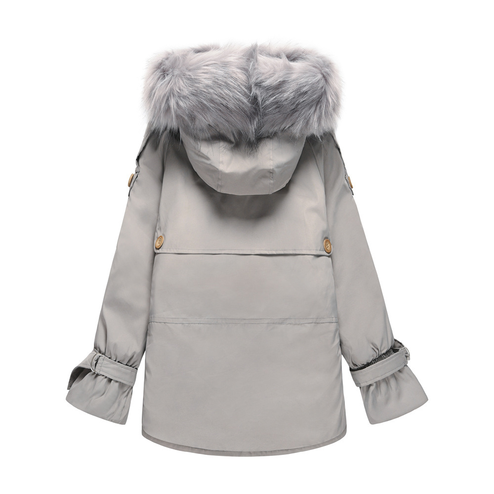 2021 Coat Fluffy Liner Cotton Coat Large Women's Coat C05003