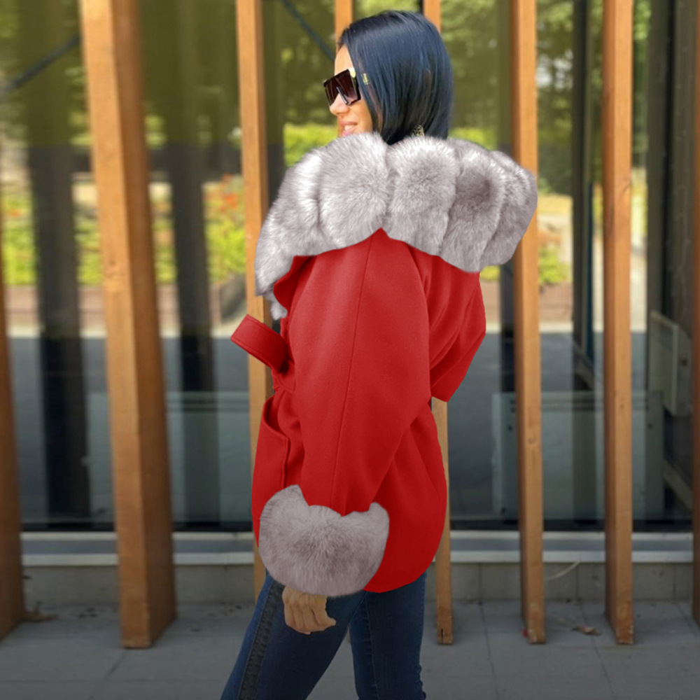 Short Wool Collar Cotton Wool Jacket 2021 Winter Thickened Warm Casual Loose Coat C05002