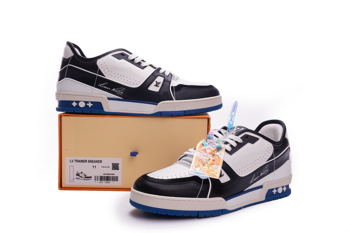 GO1220 Louis Vuitton Trainer Black Blue