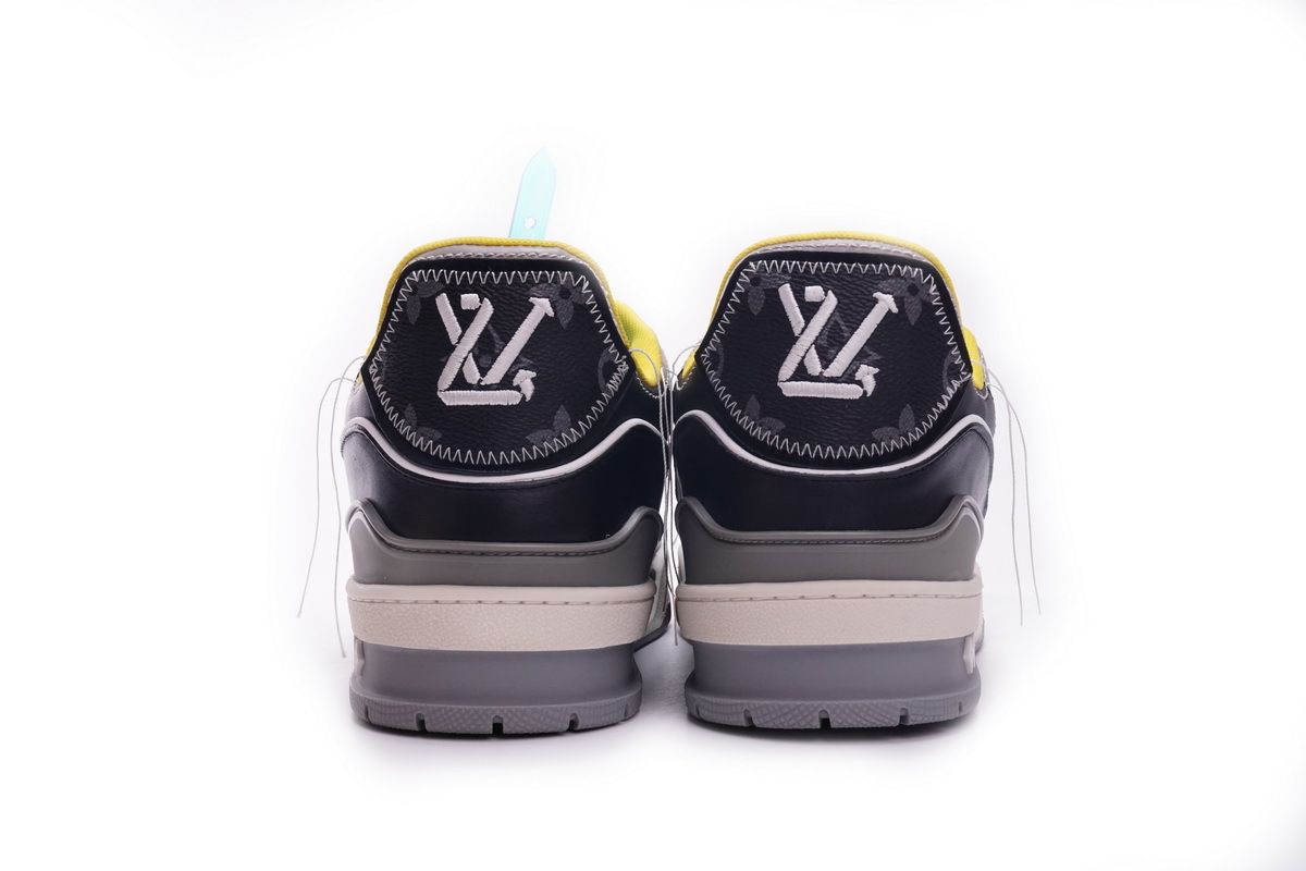 MS0211 Louis Vuitton Trainer Black Yellow Green