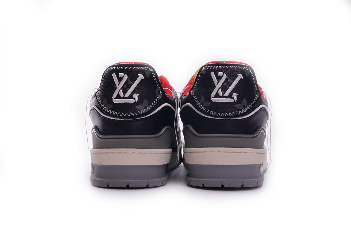 MS0211 Louis Vuitton Trainer Black Red Yellow