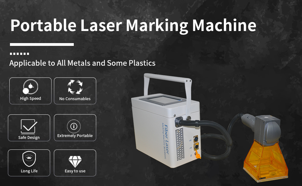 Protable Handheld Laser Engraving Machine HS-PFL30S-B for Metal Marking Portable Handheld Laser Engraving Machine | HT Marker