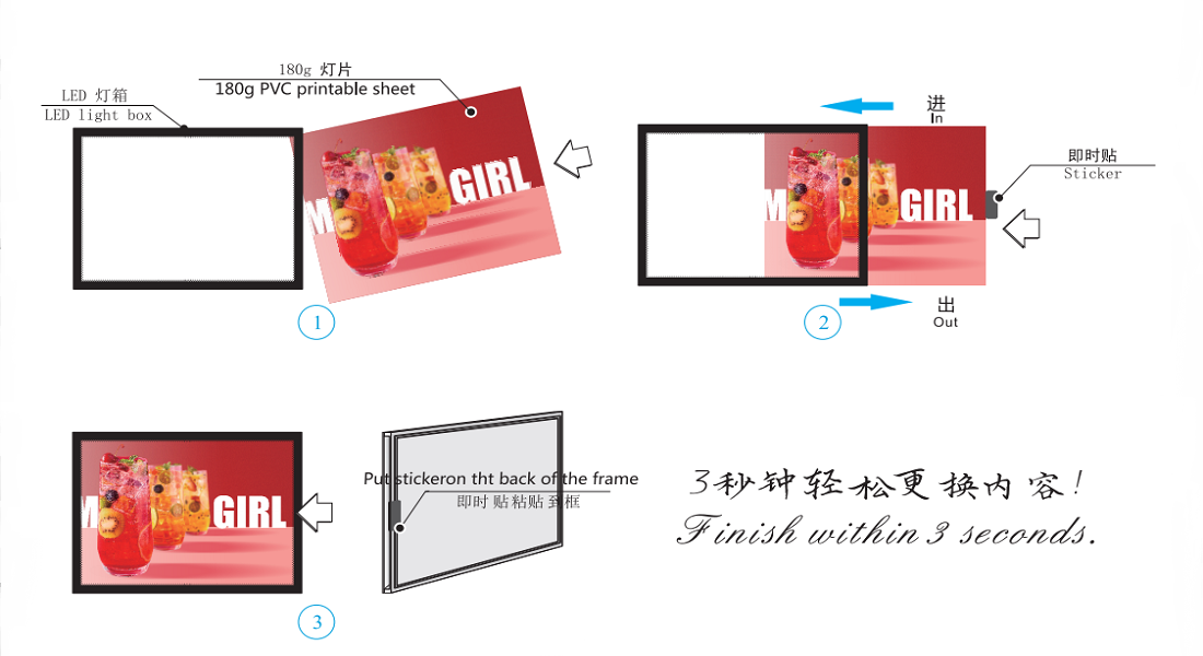 Insertable Ultra Thin Light Box (On table)
