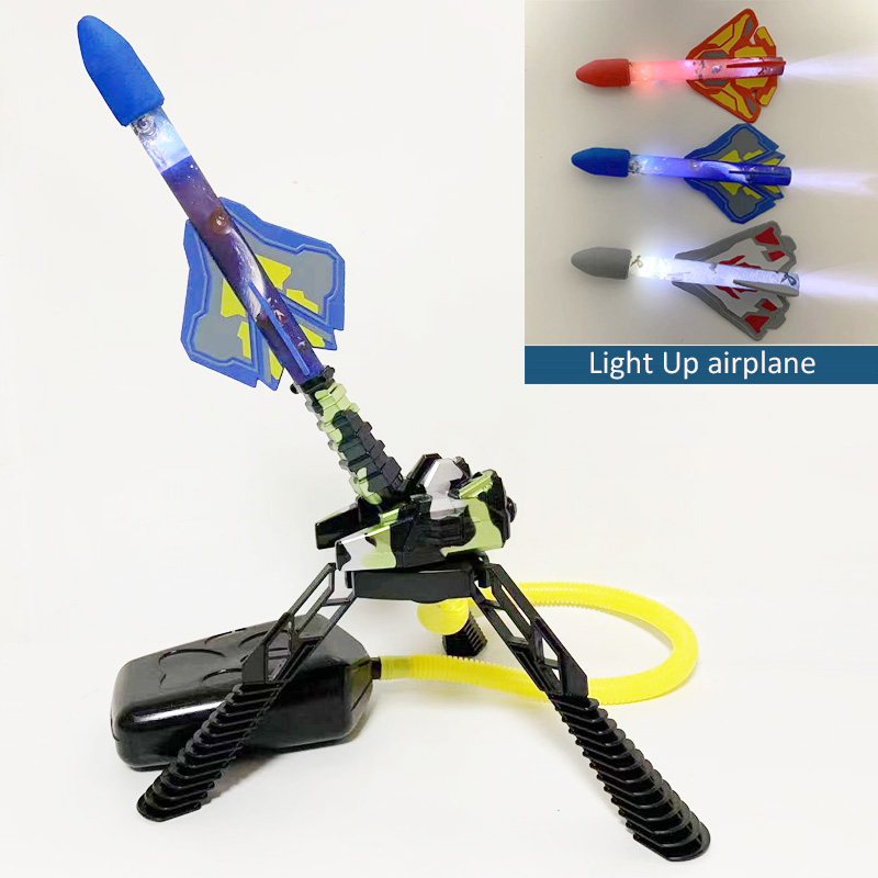 100 Feet of Flight Altitude Light Up Outdoor Sport Toys Rocket Launcher For Kid  